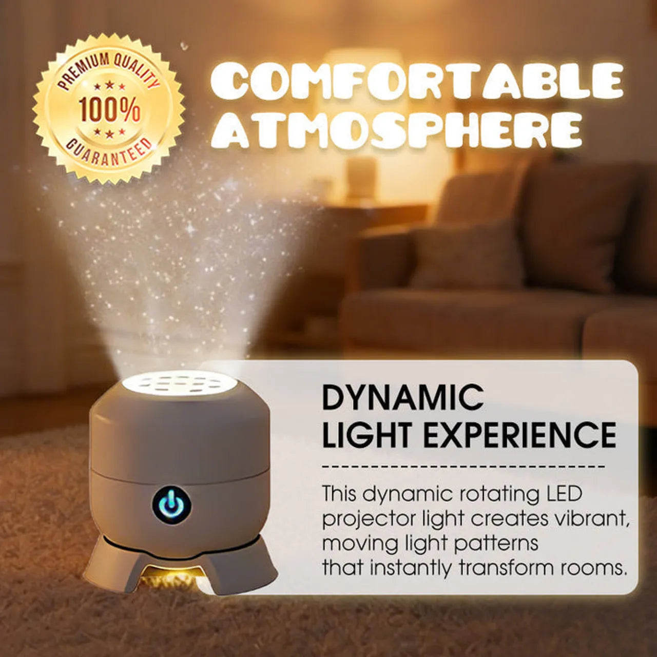🥳 2026 HOT SALE | 50% OFF 🥳 Dynamic Rotating LED Projector Light 🌙✨