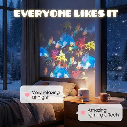 🥳 2026 HOT SALE | 50% OFF 🥳 Dynamic Rotating LED Projector Light 🌙✨