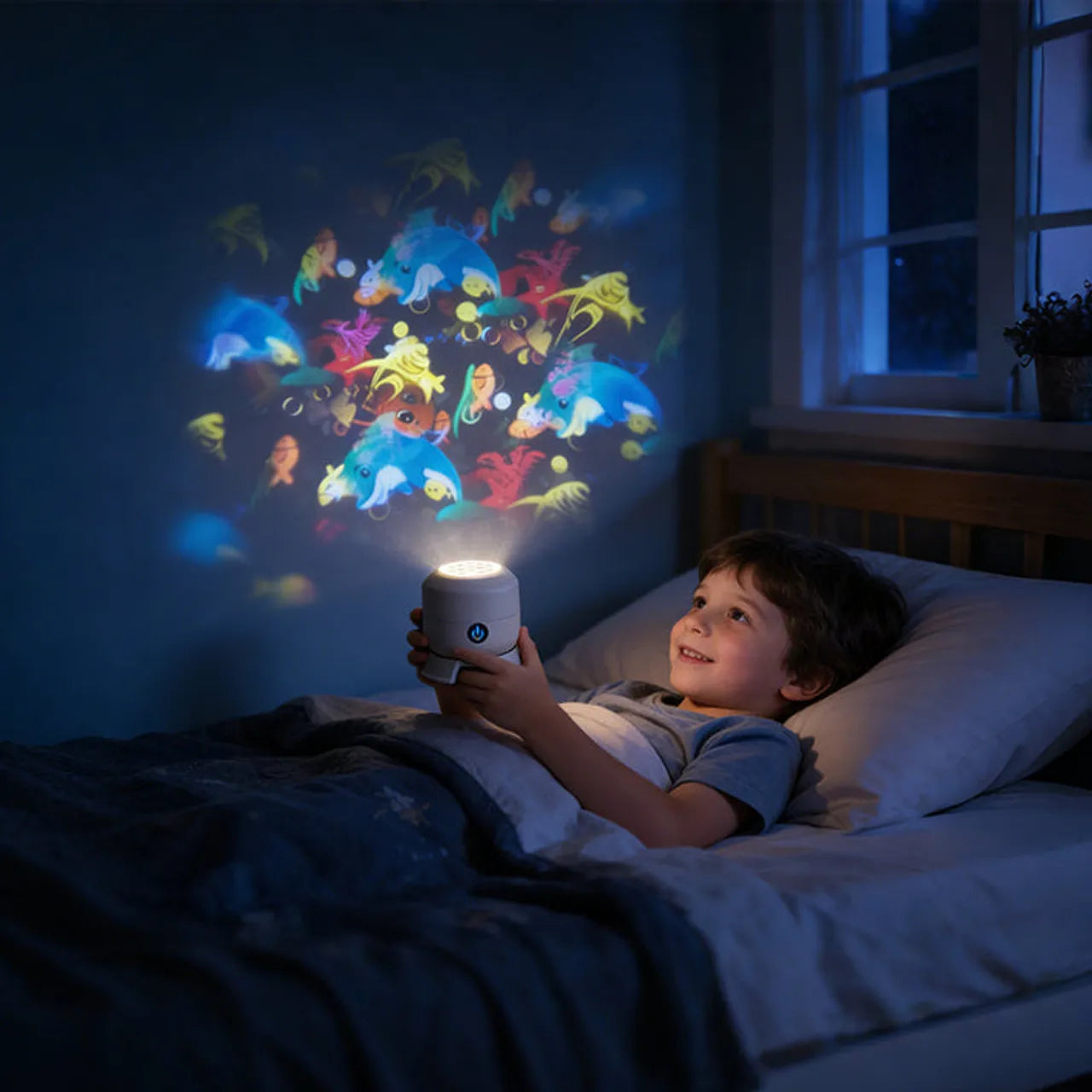 🥳 2026 HOT SALE | 50% OFF 🥳 Dynamic Rotating LED Projector Light 🌙✨