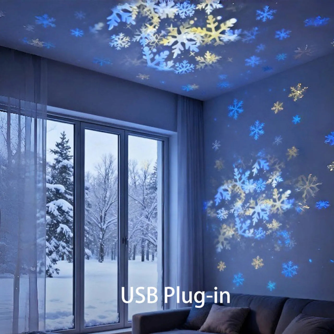 🥳 2026 HOT SALE | 50% OFF 🥳 Dynamic Rotating LED Projector Light 🌙✨